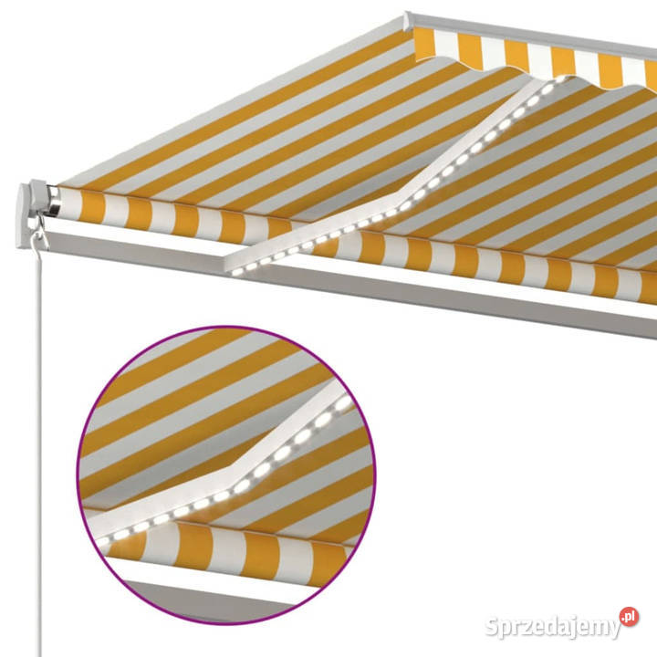Ręcznie zwijana markiza z LED 600 x 300 mazowieckie