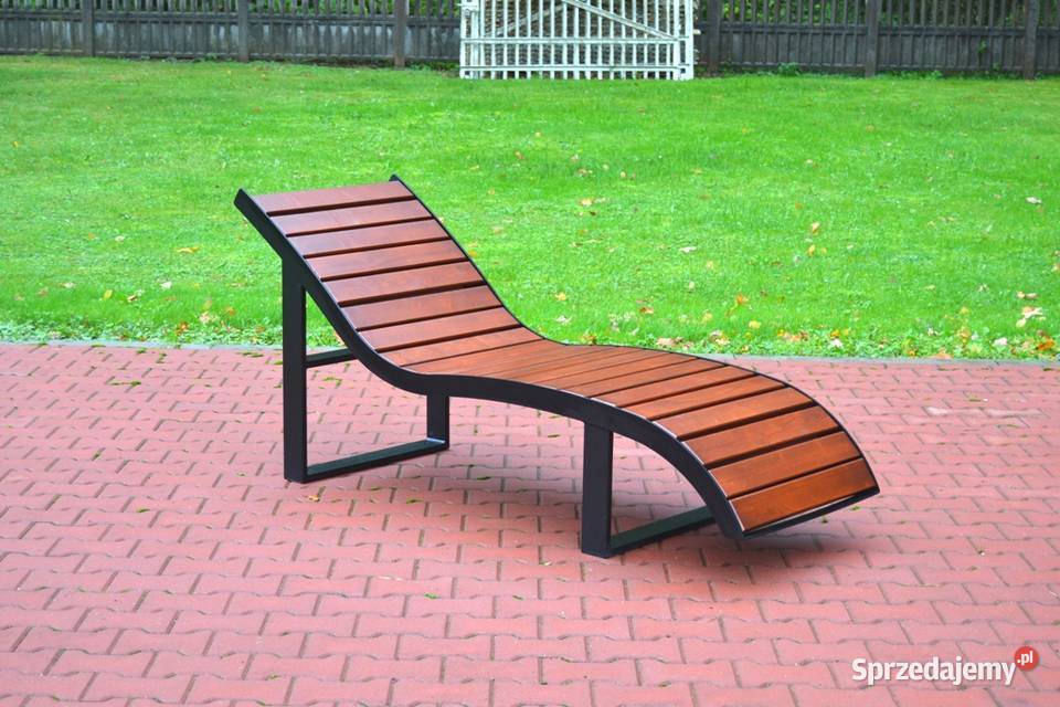 Leżak miejski ogrodowy parkowy stalowy L003 Leżaki i leżanki Targowiska