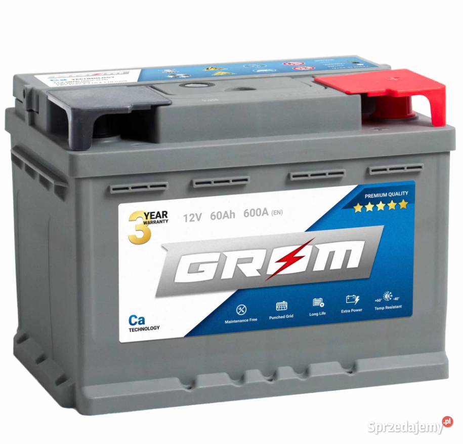 Akumulator GROM Premium 60Ah 600A EN DTR Kalisz