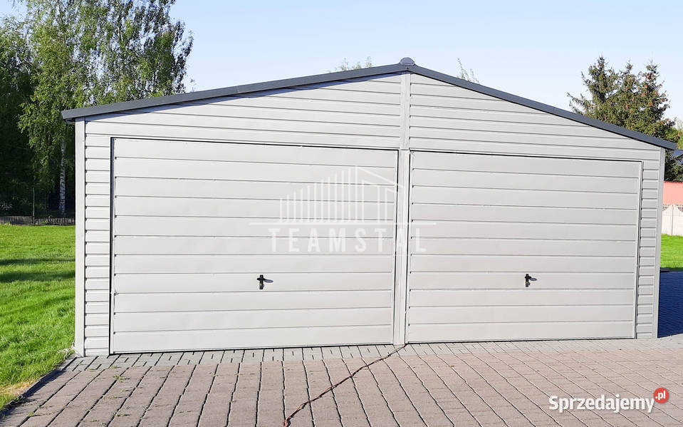 GARAŻ BLASZANY 65m x 6m poziom dwuspad 2x Brama Katowice