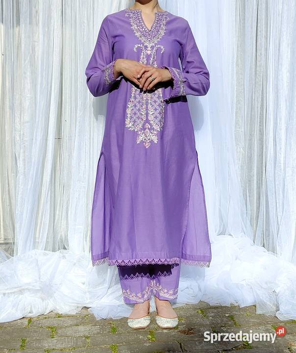 Fioletowy komplet orientalny S 36 tunika spodnie Rozmiar 36(S) Garsonki i kostiumy Szczecin