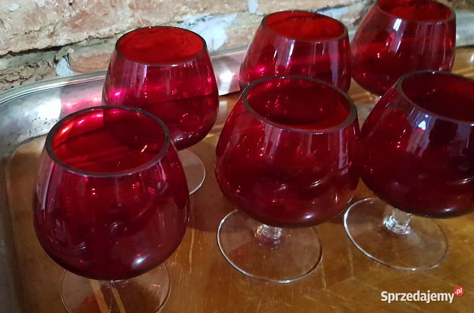 Kieliszki do koniaku Horbowy szkło polskie PRL Orneta