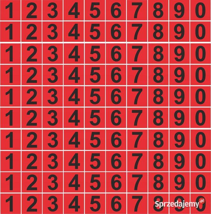 Naklejki na przewody szafy cyfry 100 13 mm małopolskie sprzedam