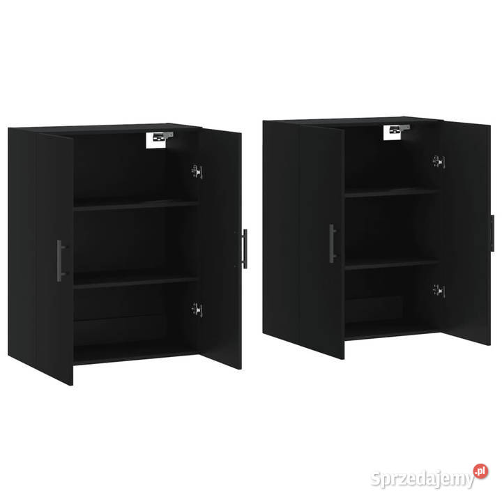 Szafki wiszące czarne 2 695x34x90 WM3195644 Warszawa sprzedam