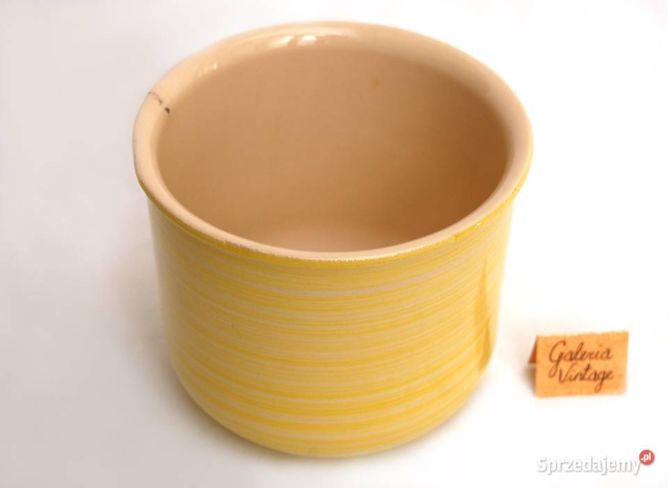 Osłonka ceramiczna żółta gładka średnica 119 żółty Lublin sprzedam