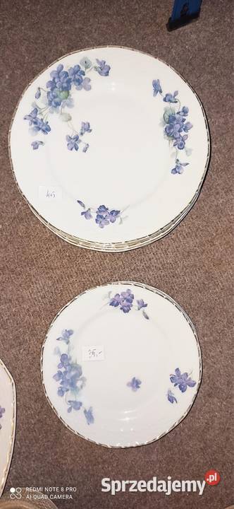 Sosjerka Hutschenrouther Fiołki Porcelana i szkło Gdańsk