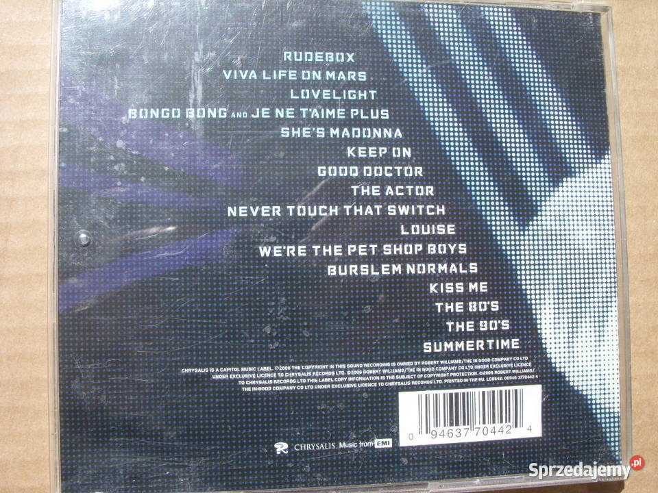 Płyta CD Rock ROBBIE WILLIAMSRUDEBOX 2006 dolnośląskie Wołów sprzedam