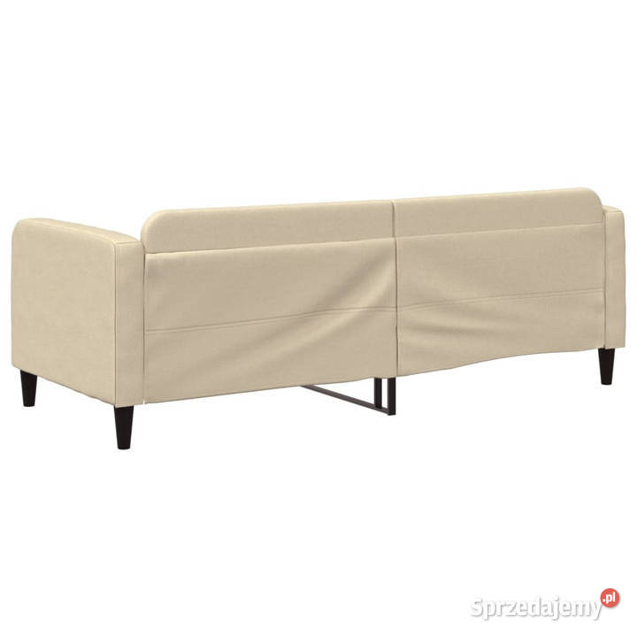 Sofa z funkcją spania kremowa obita tkaniną 75cm Warszawa sprzedam