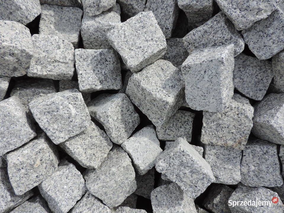 KOSTKA GRANITOWA SZARA 811 GRANIT SZARY CZERWONY małopolskie Oświęcim