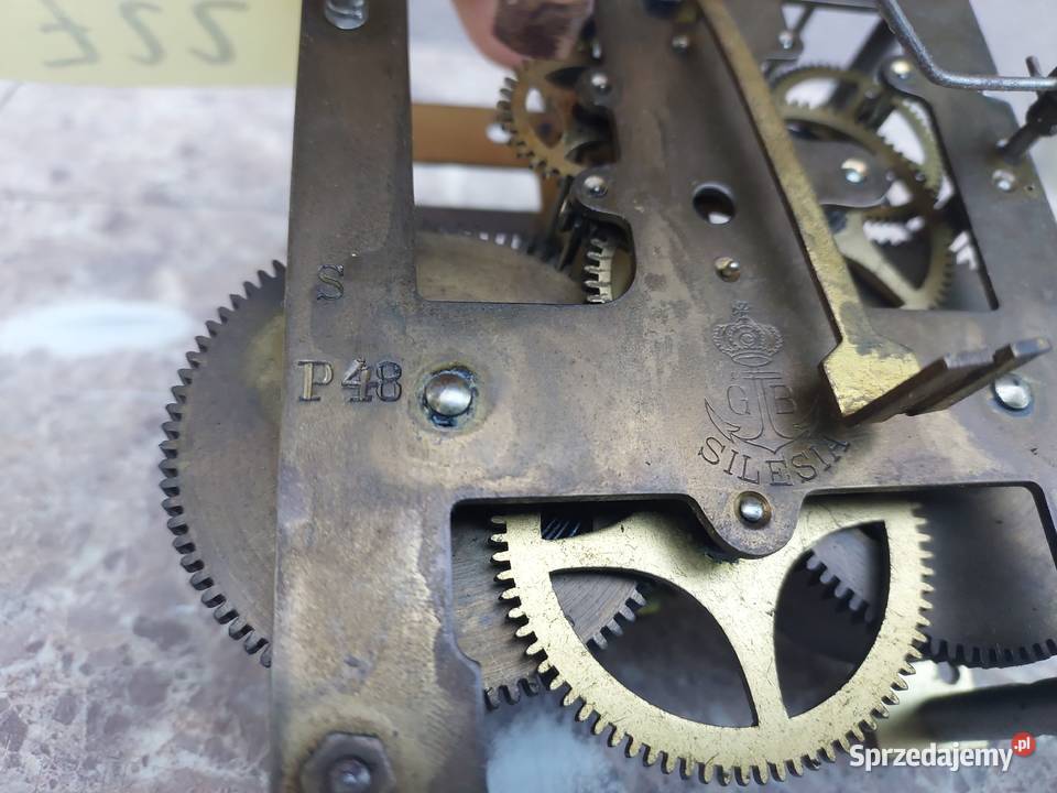 722 Mechanizm starego zegara ściennego Gustav Tczew