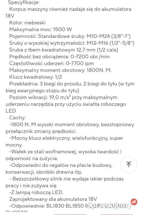 Klucz udarowy 1800Nm Bełchatów