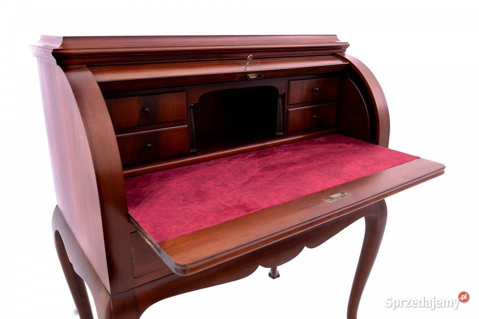 Elegancki mahoniowy sekretarzyk koniec XIX wieku Chorzów
