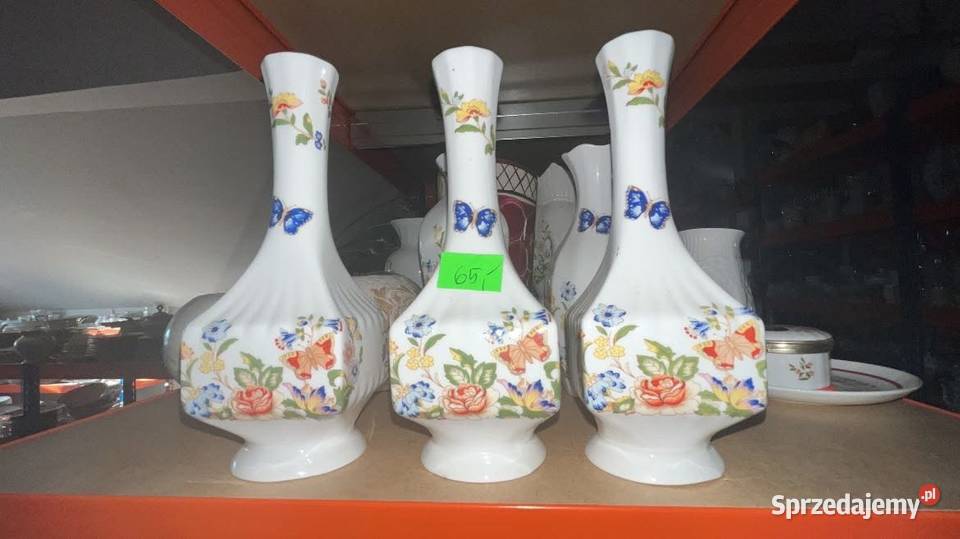 Wazon z motylami Porcelana Aynsley Cottage Gdańsk