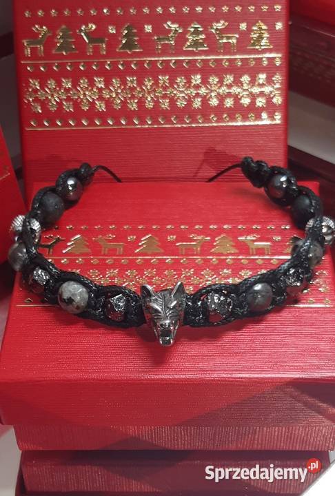 BRANSOLETKA KAMIEŃ YOOPERLITE LAWA WILK STAL Bransoletki Warszawa