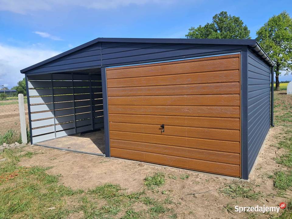 Garaż blaszany wiata WZMOCNIONY PROFILAMI Mińsk Mazowiecki