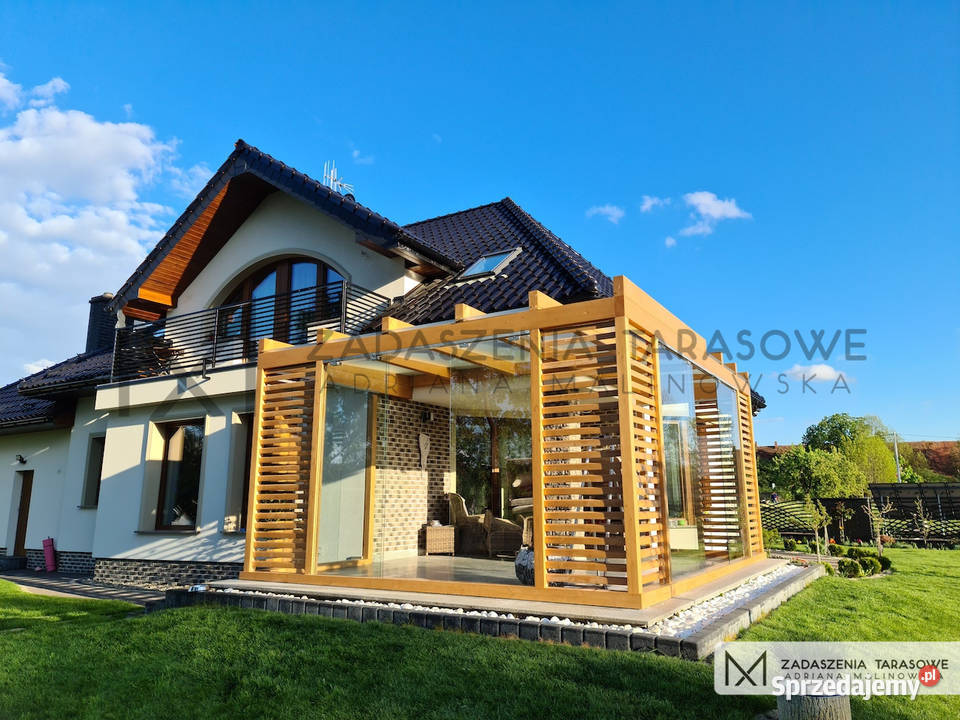 Zadaszenie narożne ze szkłem przesuwnym Dom i Ogród Warszawa