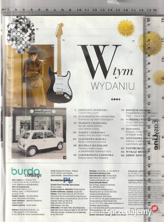 Burda Vintage lata 60 1 2015 Pruszków sprzedam