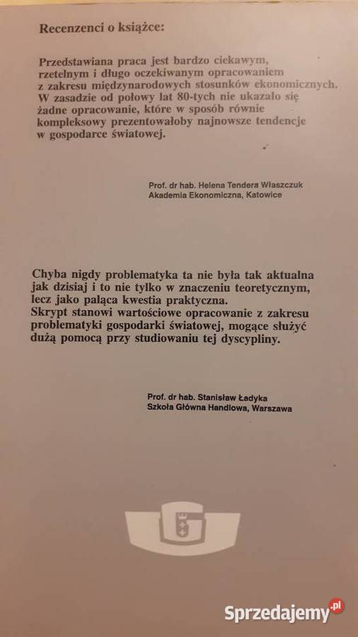 Współczesna gospodarka światowa Szczecin sprzedam