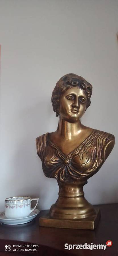 Piękne popiersie Diany Artemidy Mosiądz Gdańsk sprzedam