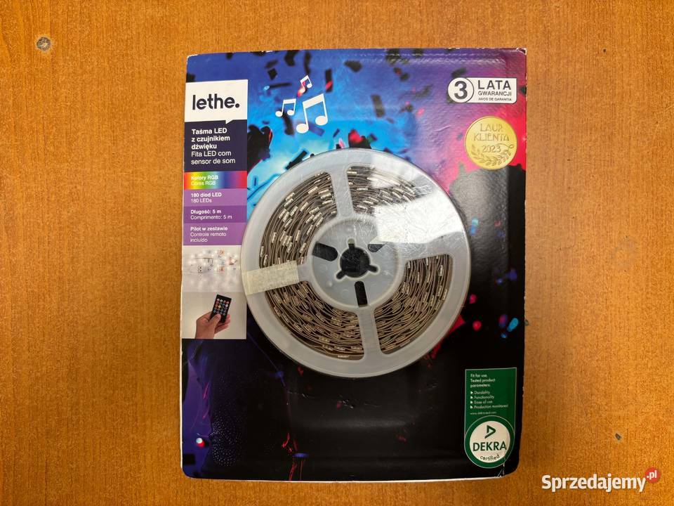 Taśma LED RGB 5m Lethe Czujnik Muzyczny 180 LED Elbląg