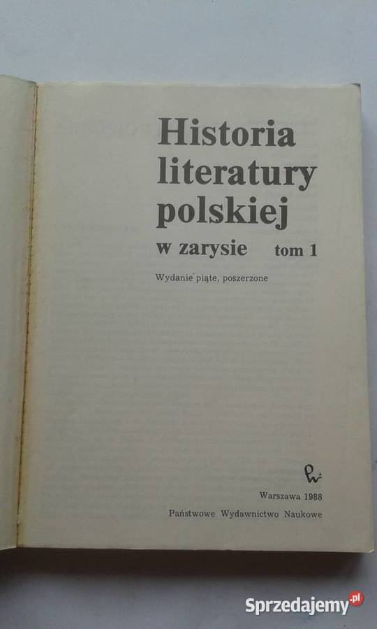 Historia literatury polskiej w zarysie t1 i 2 literaturoznawstwo Gdynia sprzedam