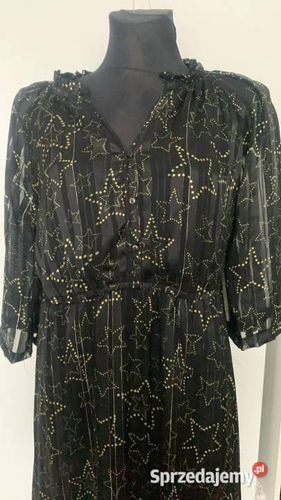 Sukienka w gwiazdki zwiewna Odzież damska Boguchwała sprzedam