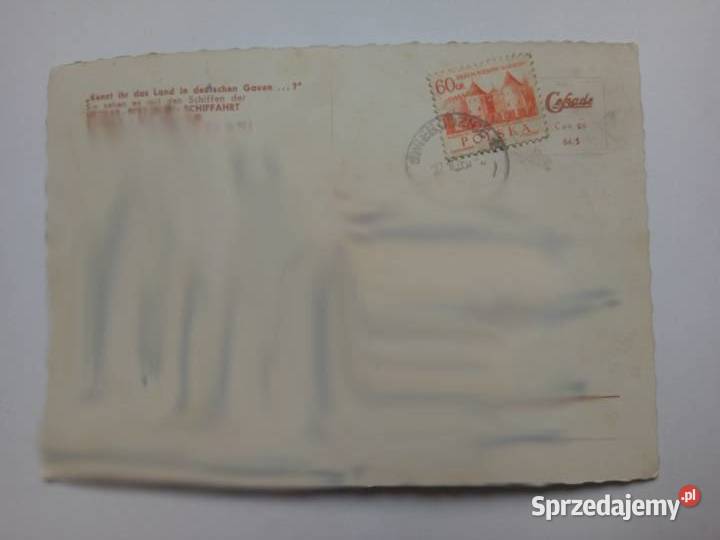 Pocztówka Niemiecka z 1962r PRLu Znaczek