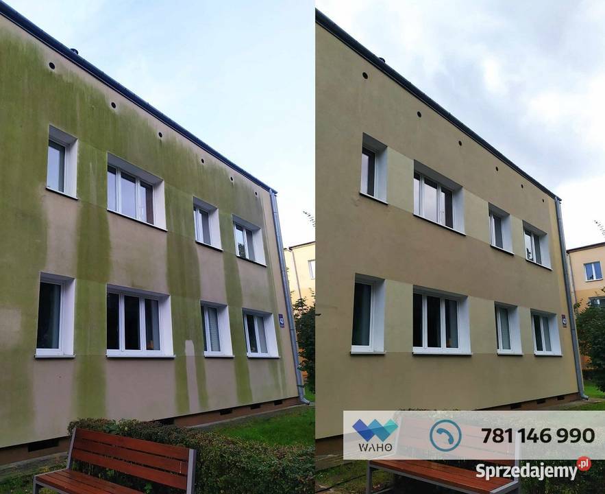 Miękkie Mycie Elewacji WAHOsoftwash Mycie Kostki świętokrzyskie Ostrowiec Świętokrzyski