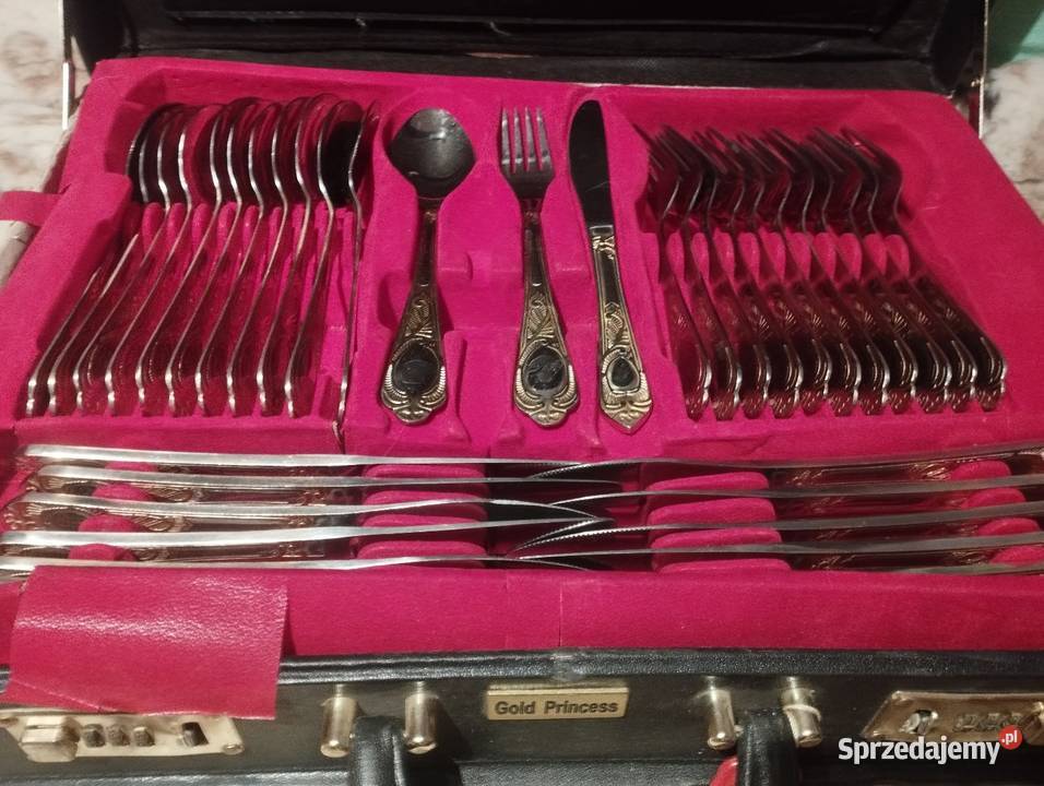 Sztućce komplet 12 osóbgold princess pomorskie Gdańsk sprzedam