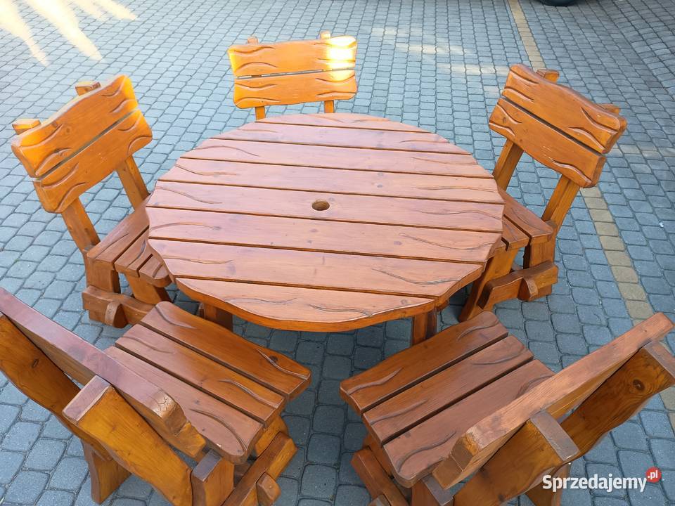 Komplet ogrodowy z drewna 0cm Kowalki