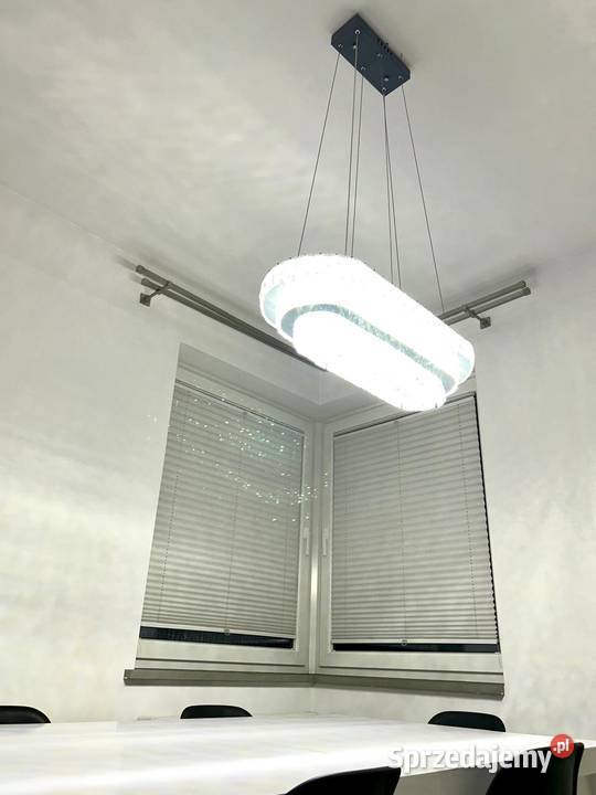 Żyrandol lampa kryształowa owalna wisząca led Warszawa