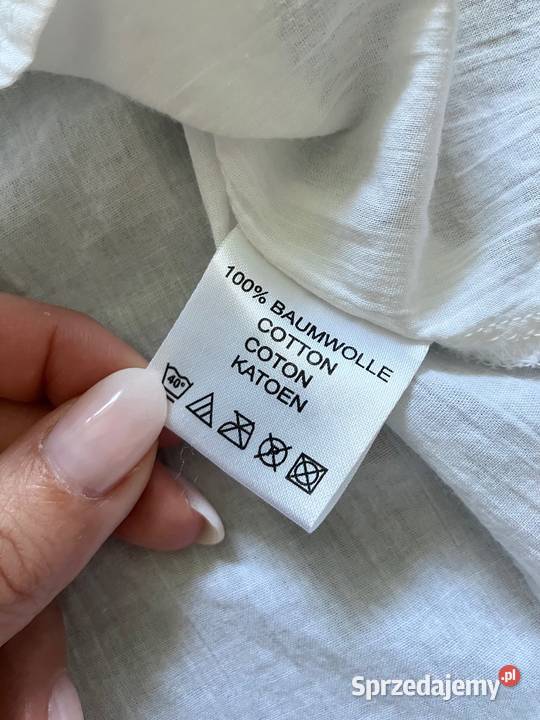 Nowa piękna biała bawełniana koszula Bodyright