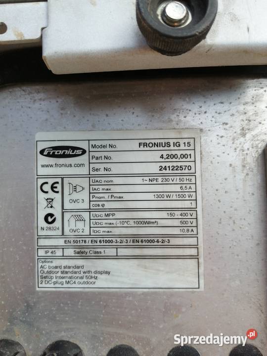 Inwerter Fronius ig15 Falownik Fronius Dąbrowa Tarnowska sprzedam