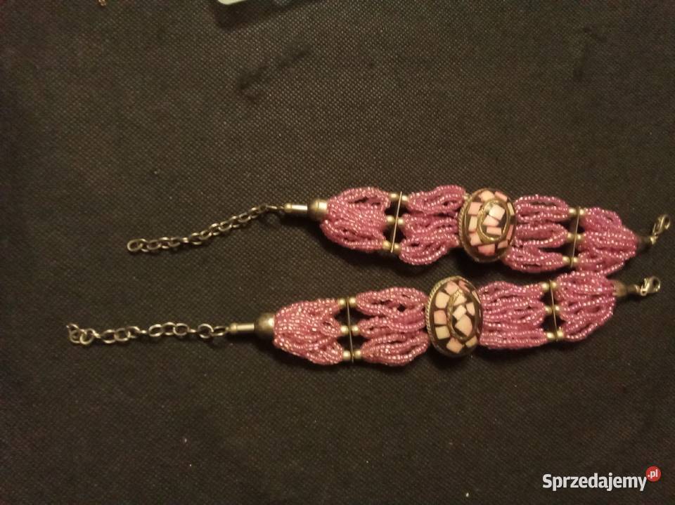 Bransoletka różowa z kamieniem Warszawa