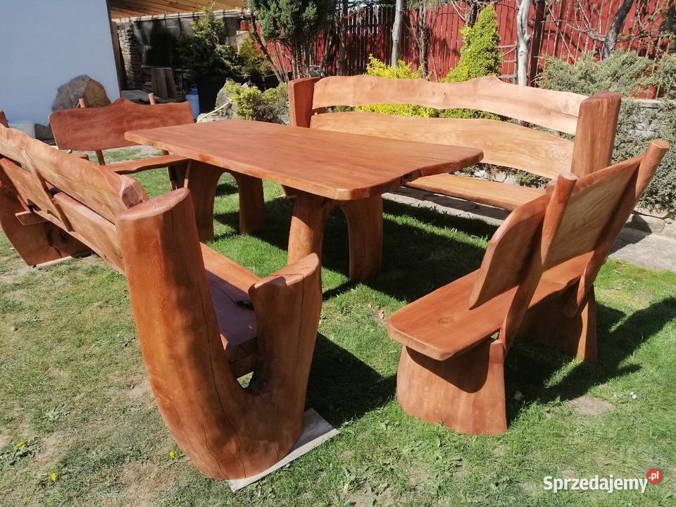 meble ogrodowe dęb jesion 300 x 100 stół z Przysucha sprzedam