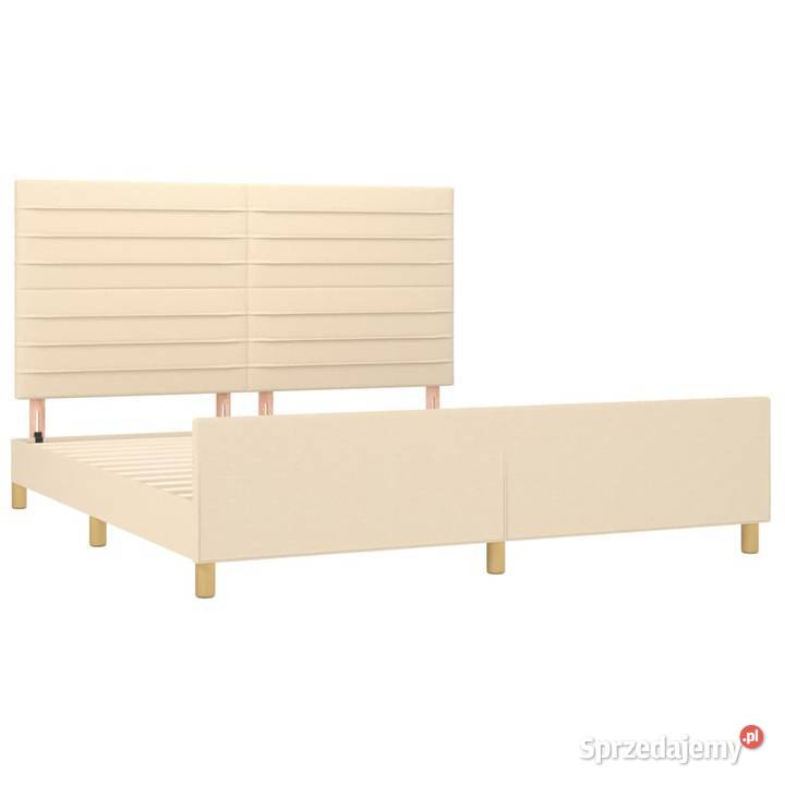 vidaXL Rama łóżka bez materaca kremowa 160x200 Warszawa