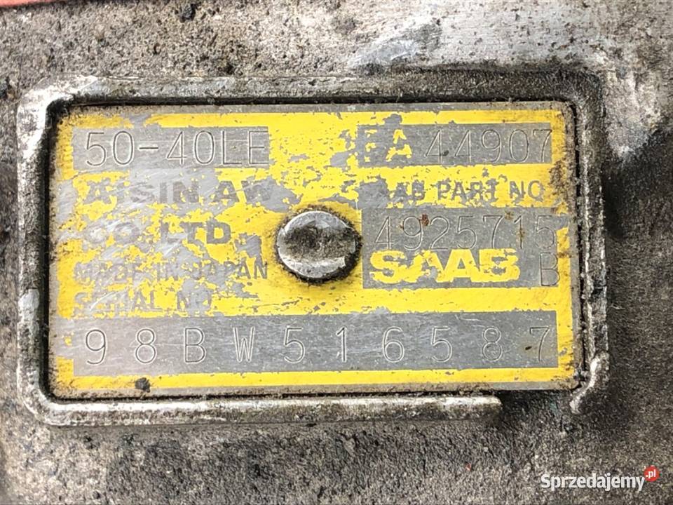 SKRZYNIA BIEGÓW SAAB 45172 5040LE 20 185 9803 osobowe