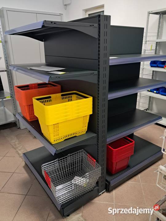 Gondola wolnostojąca z regałem dostawką gondoli