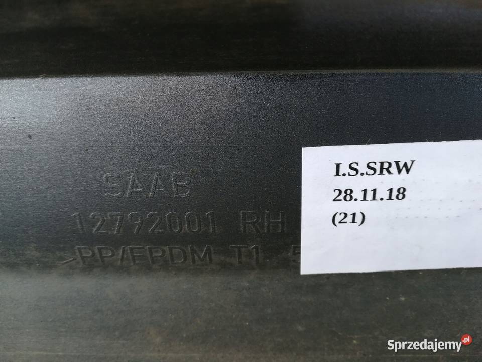 LISTWA PROGOWA PRAWA SAAB 93 93 II 0307 ORYGINAŁ osobowe Części samochodowe Nowy Tomyśl sprzedam