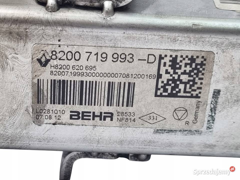 CHŁODNICA SPALIN EGR Renault Scenic III 20 dCi Chełm sprzedam