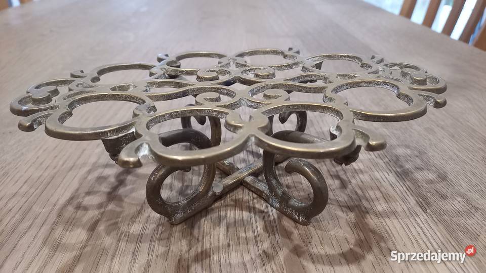 Podstawka mosiężna pod garnek żelazko Jabłka 680 Gawroniec