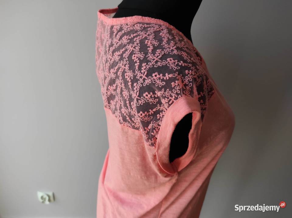 Różowa bluzka z koronką Cameieu 40 L 42 XL Płock