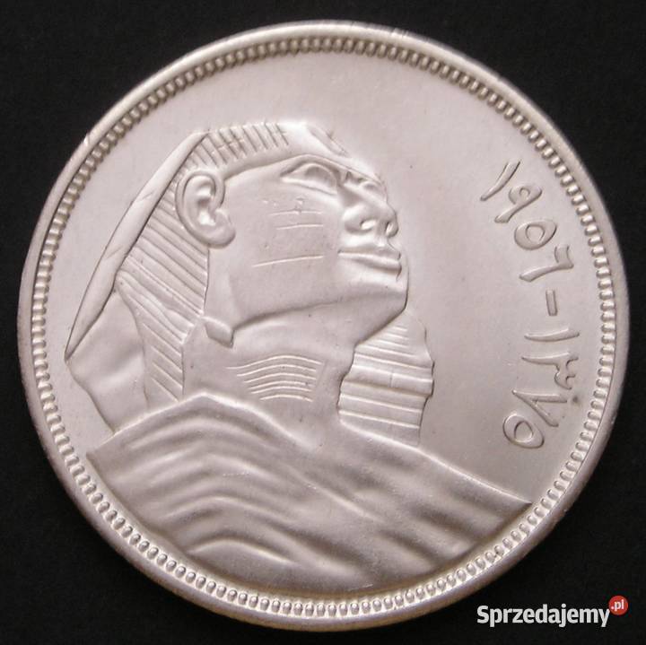 EGIPT 20 PIASTRÓW 1956 SFINKS SREBRO STAN 12 Łódź