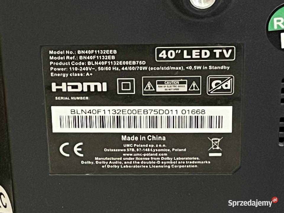 Telewizor LED Blaupunkt BN40F1132EEB 40 Full HD