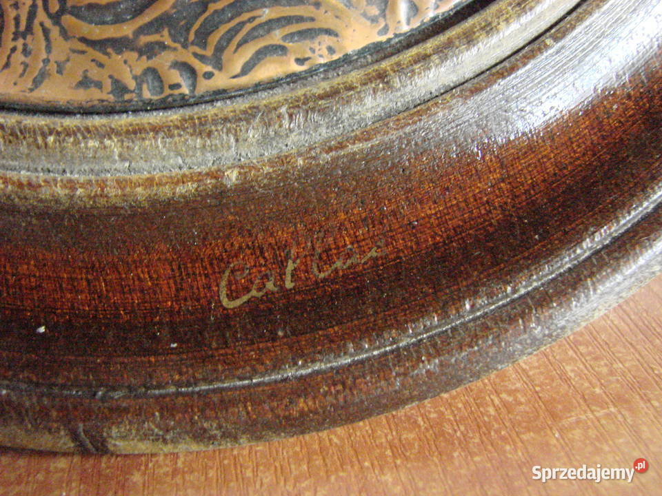 Rybak miedzioryt na desce Pruszcz Gdański