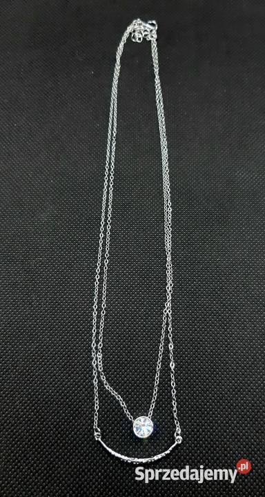 Naszyjnik z kryształem srebrny kolczyki posrebrzane Radom sprzedam