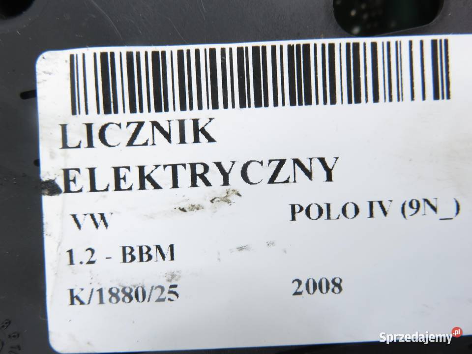 LICZNIK VW POLO IV 9N 12 6V 6Q0920804 osobowe