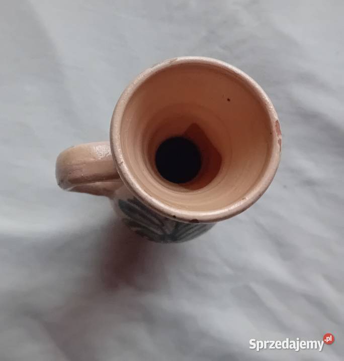 Ręcznie formowany i zdobiony dzbanek mlecznik wielkopolskie Koźminek sprzedam