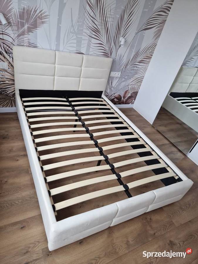 Łóźko Bergamo velur ecru 140x200 NOWE