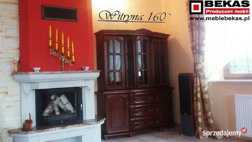 Stylowa Dębowa Witryna 180 Dąb Rustikalny Bekas Nysa